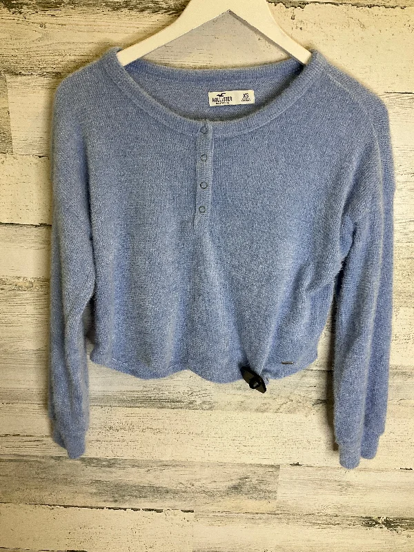 women's long sleeve tops for formal eventsTop Long Sleeve By Hollister In Blue, Size: Xs