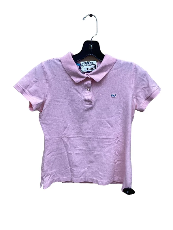 women's T-shirts with belt loopsPink Top Short Sleeve Vineyard Vines, Size M