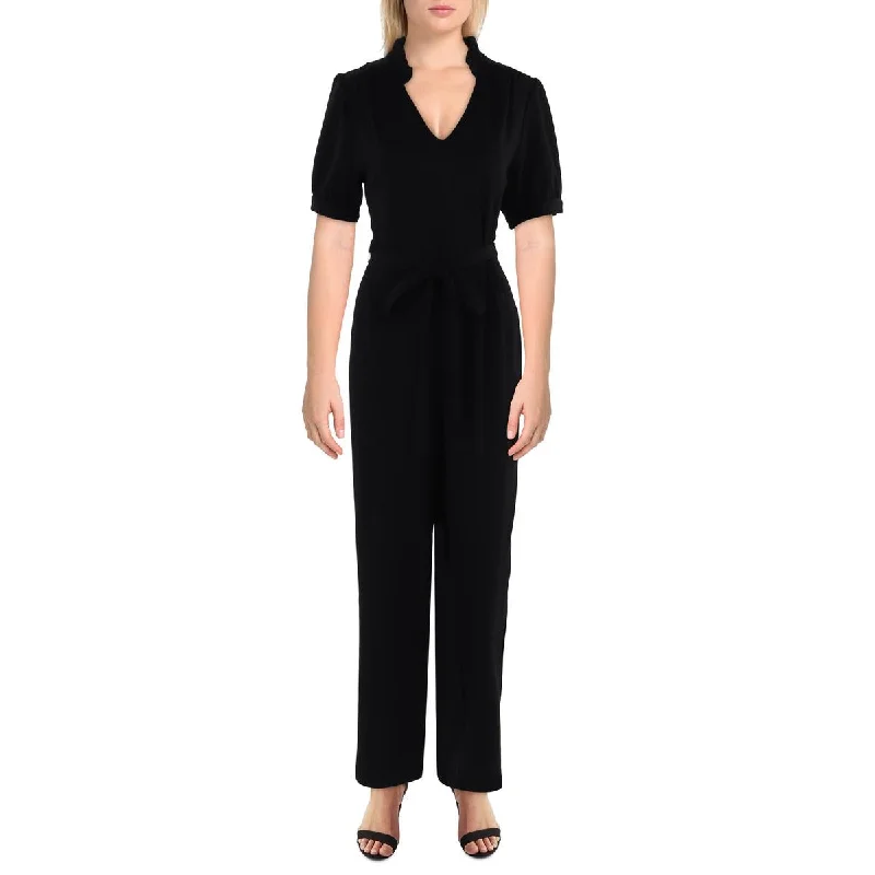 women's jumpsuits for casual gatheringsNanette Nanette Lepore Womens V-Neck Straight Leg Jumpsuit