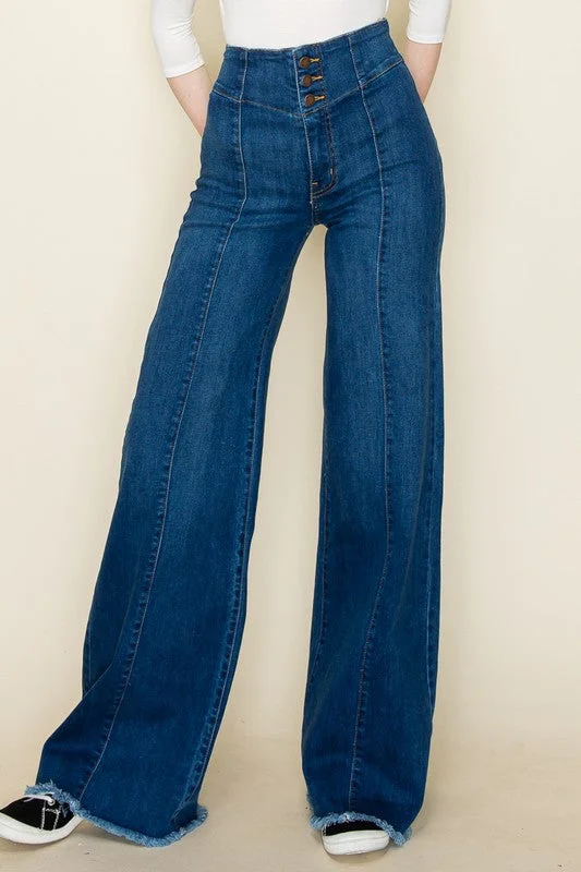 women's denim jeans with patchesWide leg, denim pants,  jeans, western