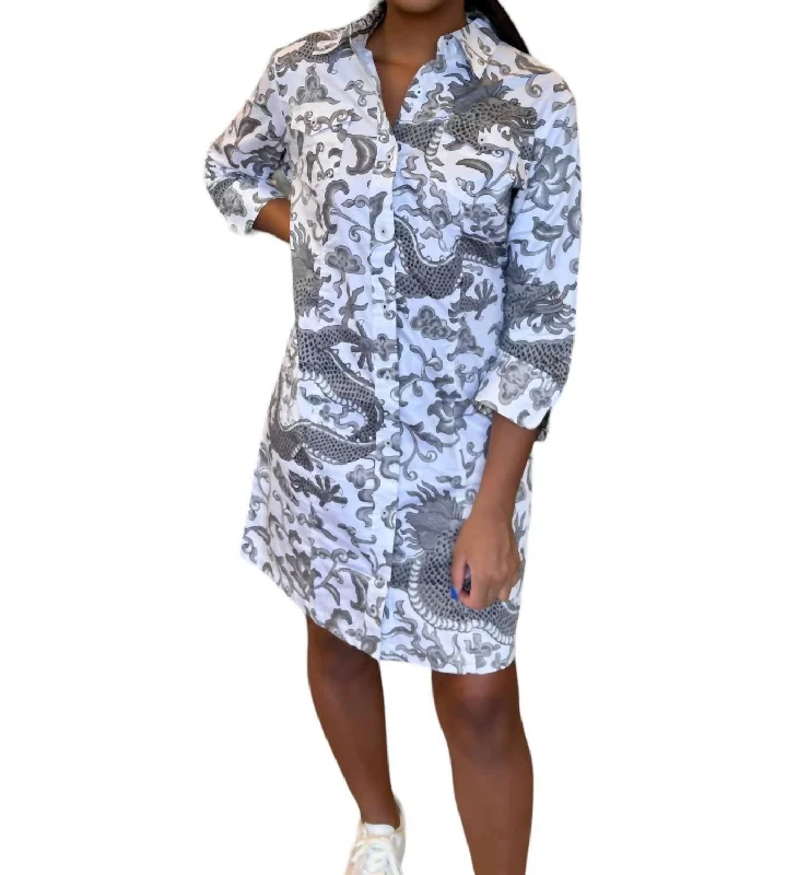 women's boho dressesSag Harbor Mini Dress In Grey Dragons