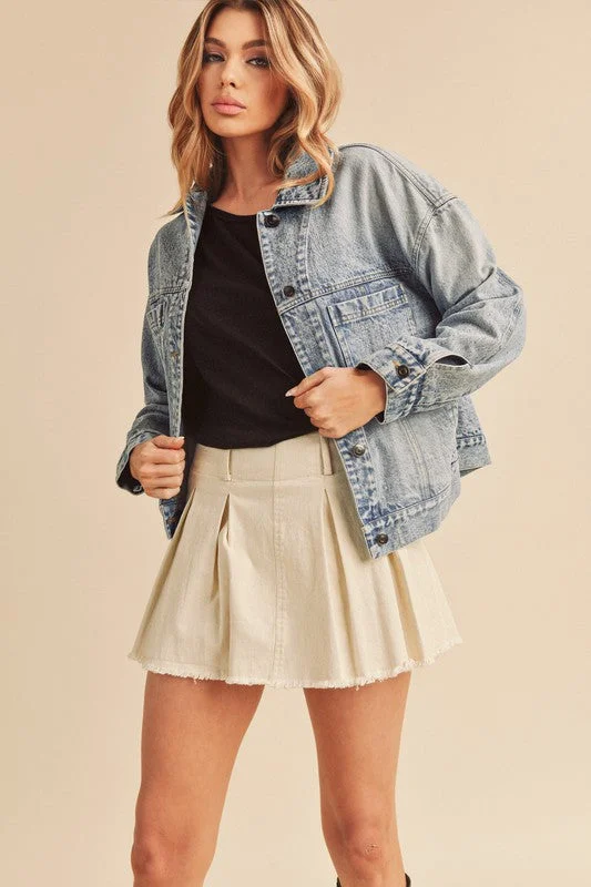 women's denim jeans with floral embroideryGayla Denim Jacket