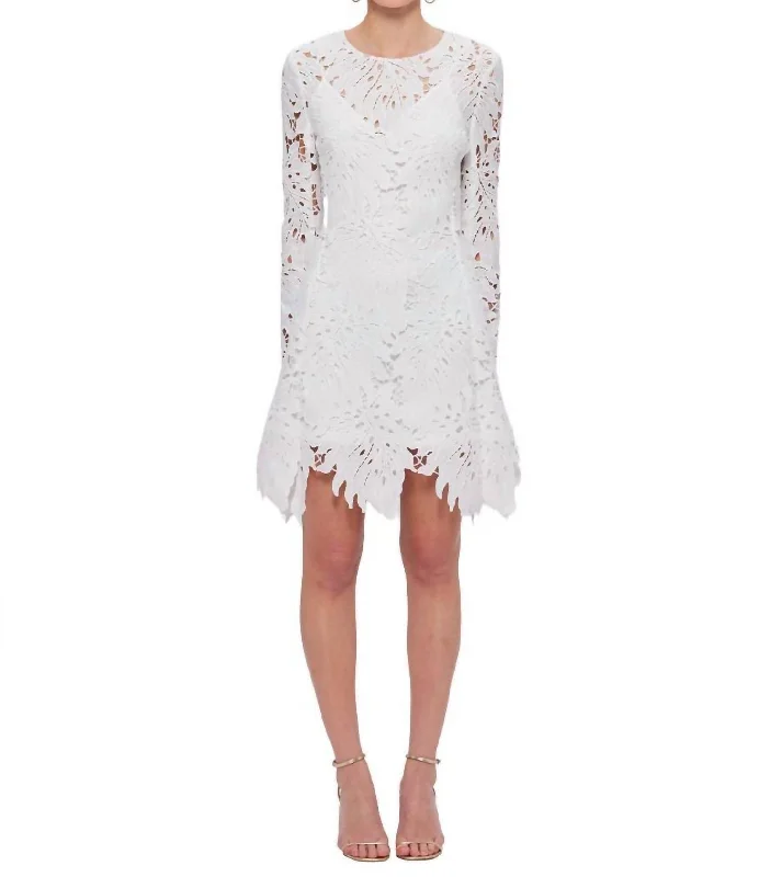 women's halter dressesSelena Lace Mini Dress In Snow