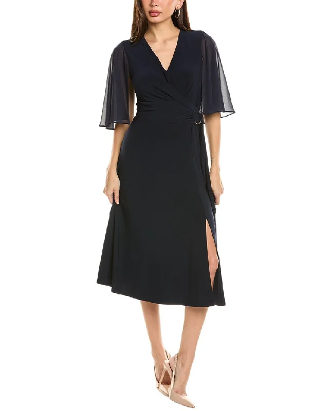 women's easy-to-wear dressesJoseph Ribkoff Buckle Side Midi Dress