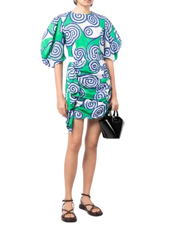 women's wrap dressesPia Mini Dress In Lagoon Multicolor