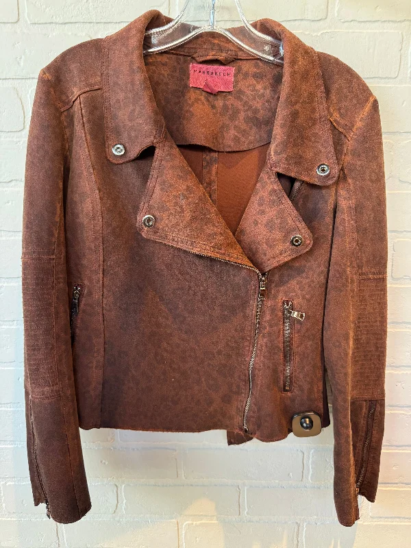 women's coats with pocketsJacket Moto By Marrakech In Brown, Size: S