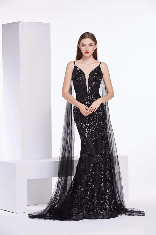 women's ruffle dressesJ'Adore Dresses - J14032 Sequin Embellished Mermaid Evening Gown