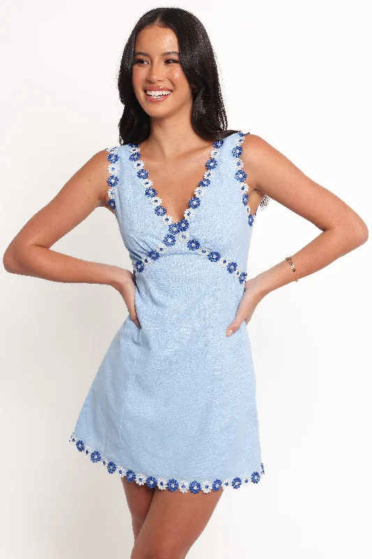 women's tall dressesPeri Mini Dress - Blue