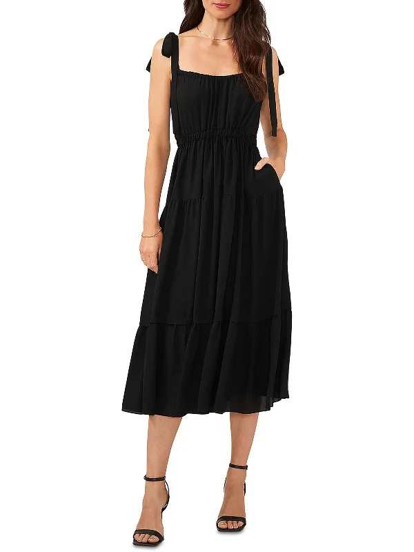 women's affordable dressesWomens Pleated Boho Midi Dress