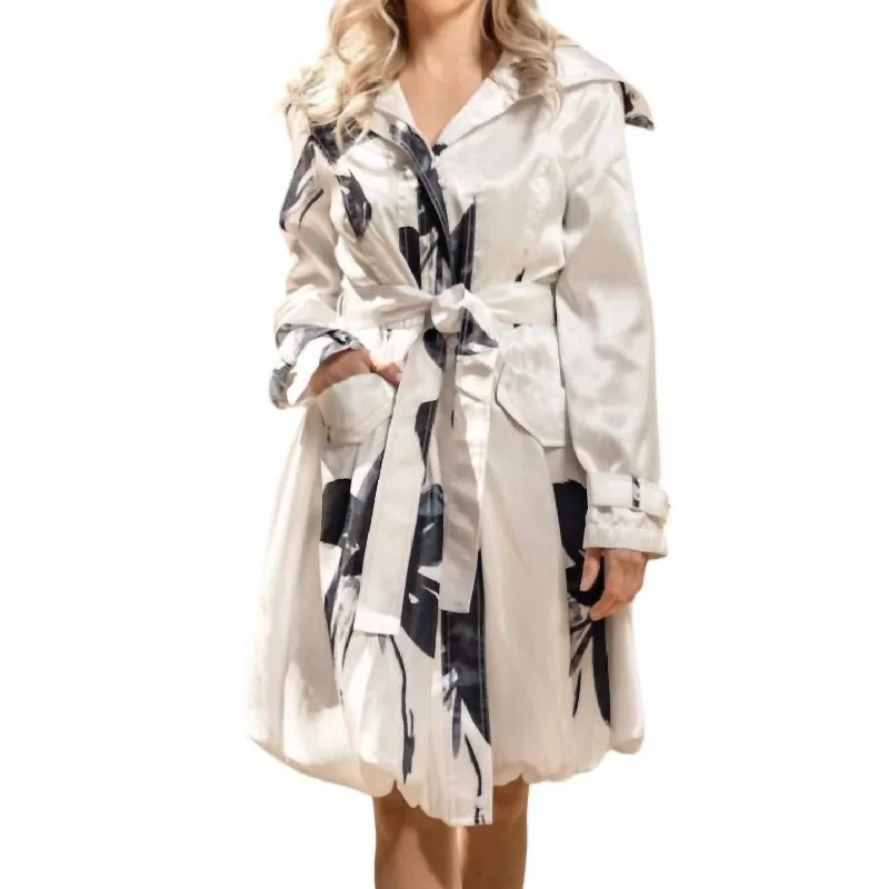 women's coats for those who love to experiment with fashionBubble Trench Coat In Black/white