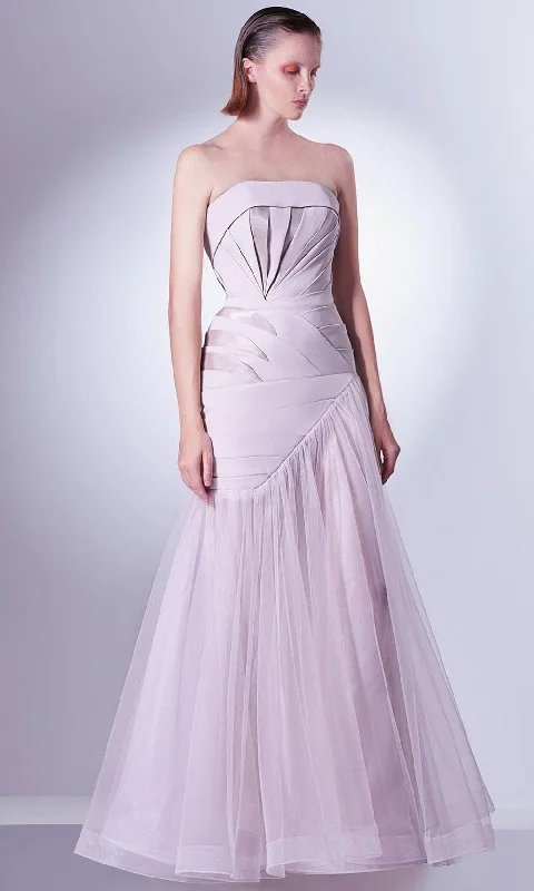 women's easy-to-wear dressesMNM Couture G1343 - Strapless Evening Gown