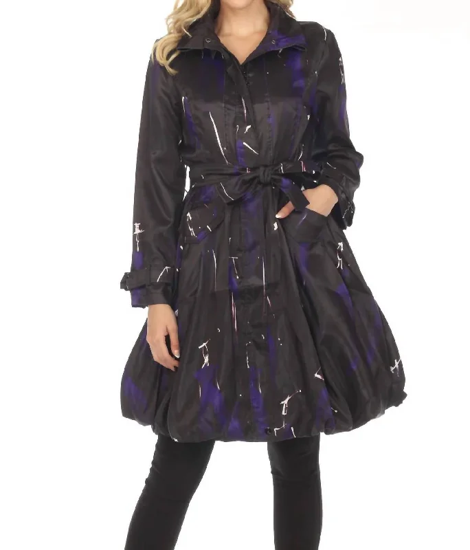 women's coats for those who seek both warmth and flairBubble Trench Coat In Constillation Midnight