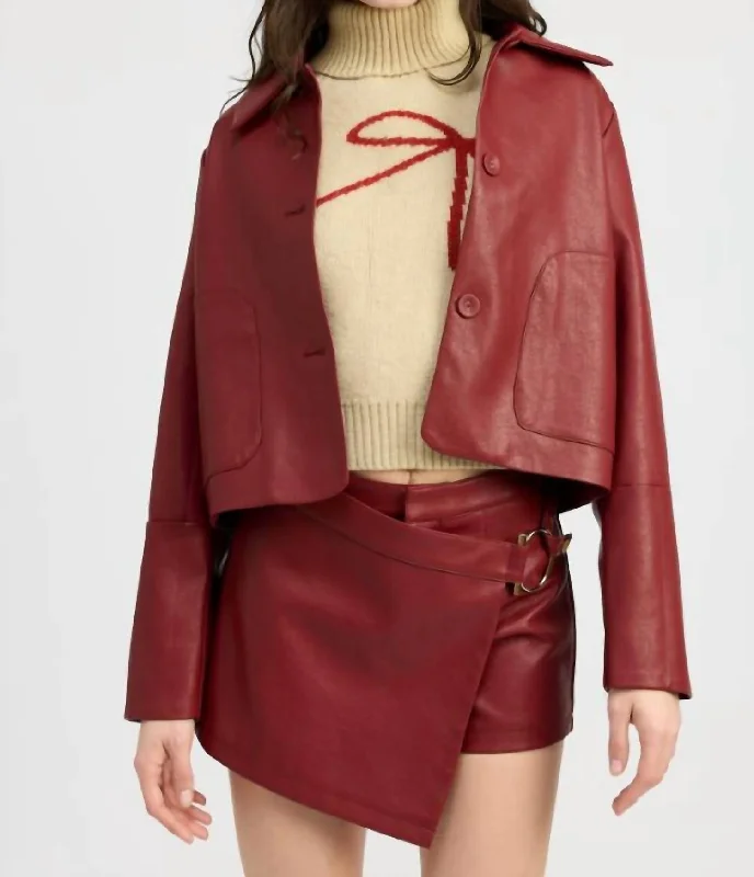 women's bomber jackets and coatsCampbell Shacket In Red