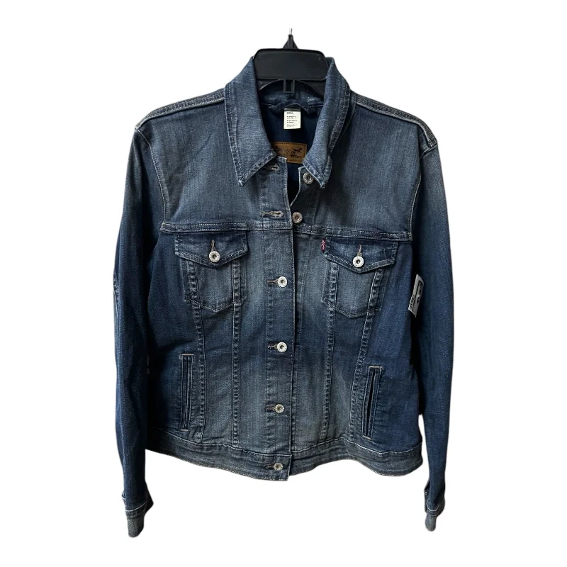 women's coats for statement-making outfitsJacket Denim By Levis In Blue Denim, Size: L