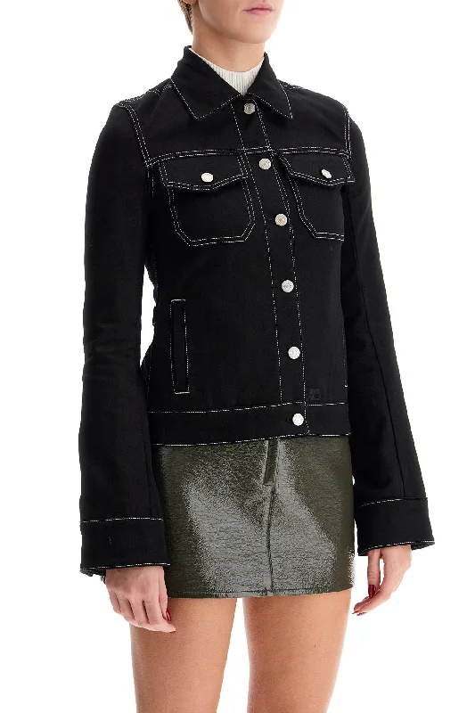 women's coats for those who appreciate timeless fashionCourreges Denim Trucker Jacket For