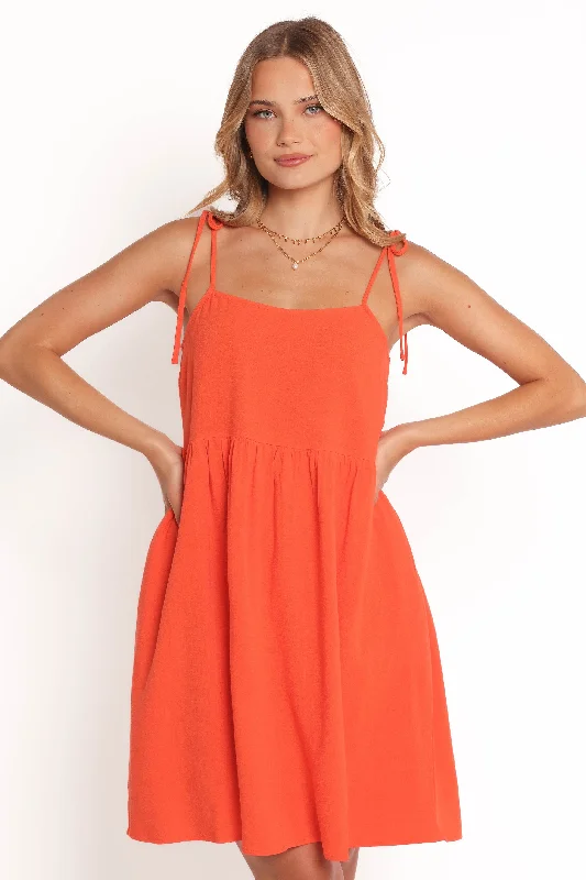 women's short-sleeved dressesEmerson Mini Dress - Orange