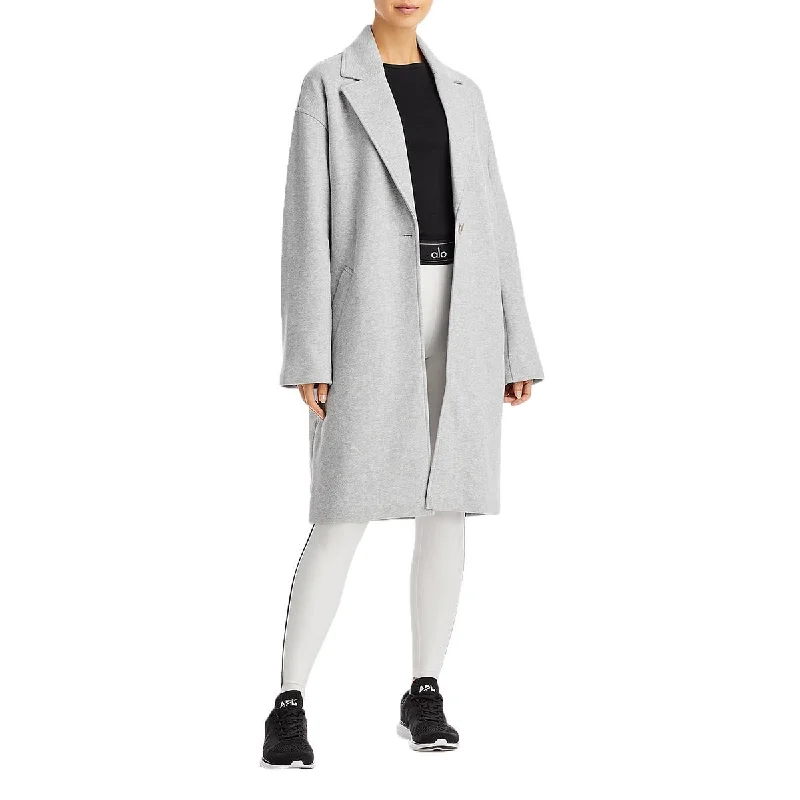 women's coats with velvet finishesWomens Cotton Blend Heathered Trench Coat