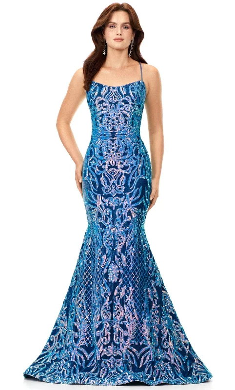 women's maximalist dressesAshley Lauren 11331 - Fitted Strapless With Over Skirt Evening Gown