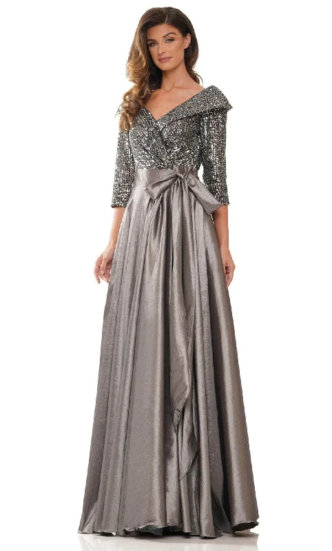 women's club dressesColors Dress M317 - Quarter Sleeved Evening Dress