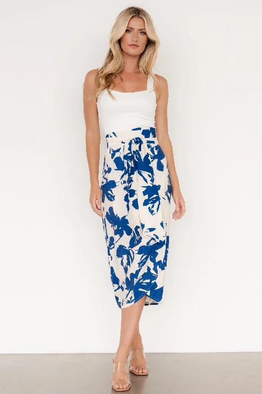 women's circle skirtsVista Wrap Midi Skirt | Blue Print