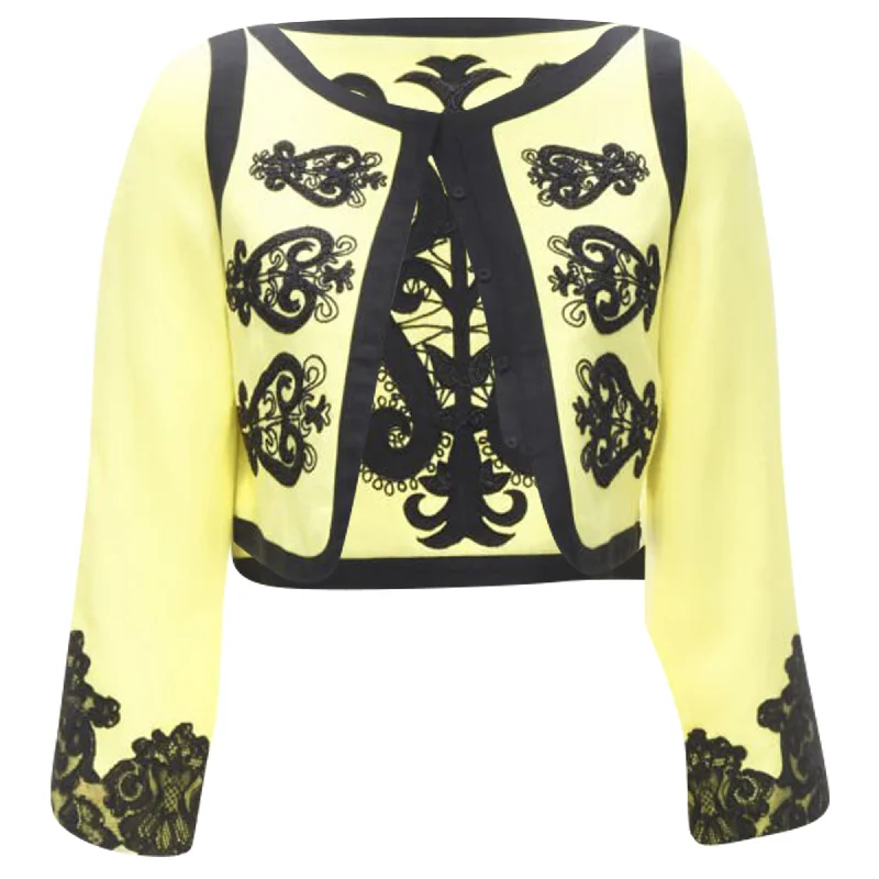 women's coats for those who love to experiment with fashionChristian Lacroix Matador embroidery cropped jacket