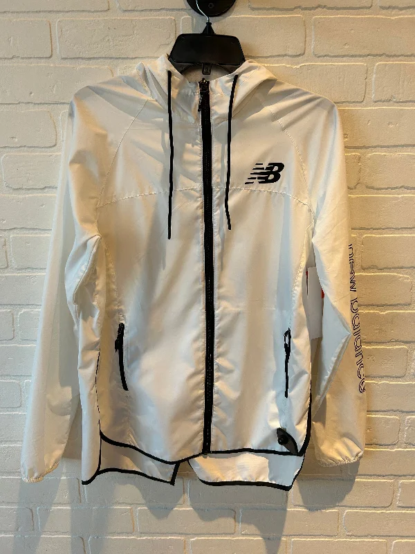 women's coats for layeringJacket Windbreaker By New Balance In Black & White, Size: M