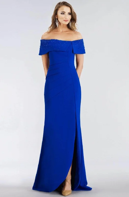 women's fair-trade dressesGia Franco - Ornate Off-Shoulder Evening Dress 12956