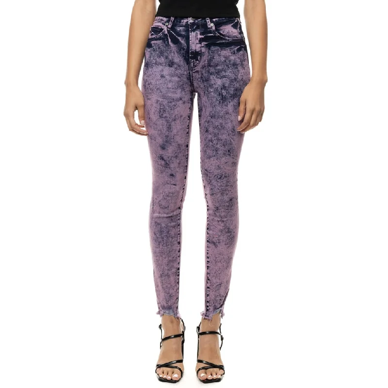 women's denim jeans for a night at the clubHigh Rise Super Skinny Over Dyed Jeans - Retro Violet