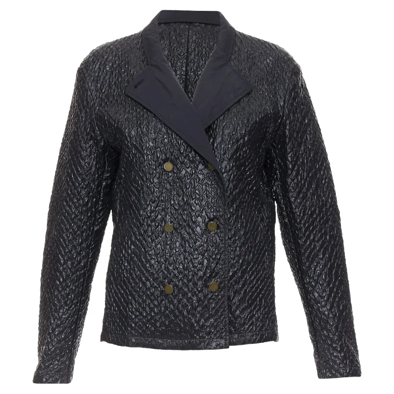 women's coats with zippersLanvin textured fabric double breasted cropped jacket