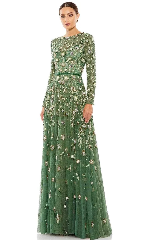 women's statement dressesMac Duggal 5533 - Floral Sequin A-Line Evening Dress