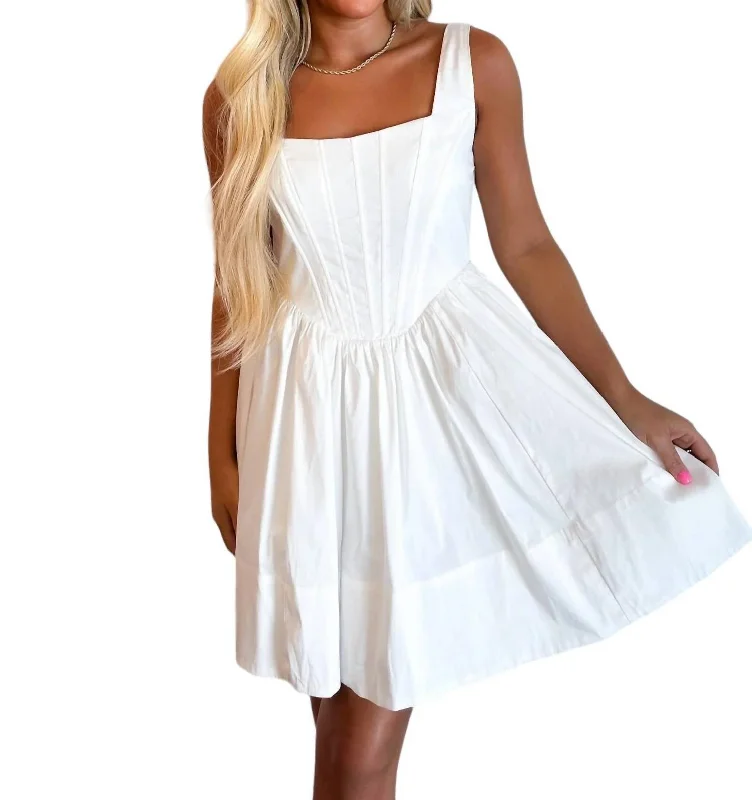 women's made-to-order dressesCorset Mini Dress In White