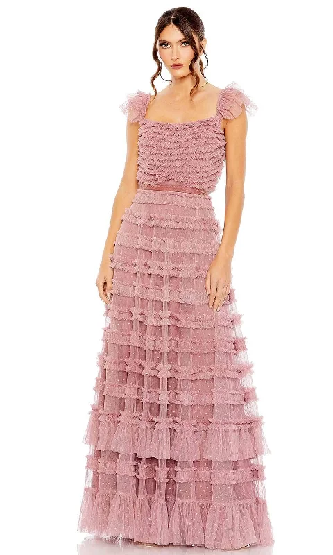 women's fair-trade dressesMac Duggal 8052 - Ruffle Tiered Evening Gown