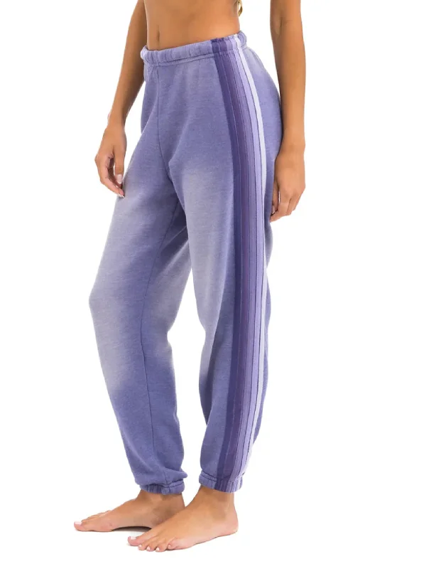 women's spandex pants5 Stripe Women's Sweatpants, Faded Grape