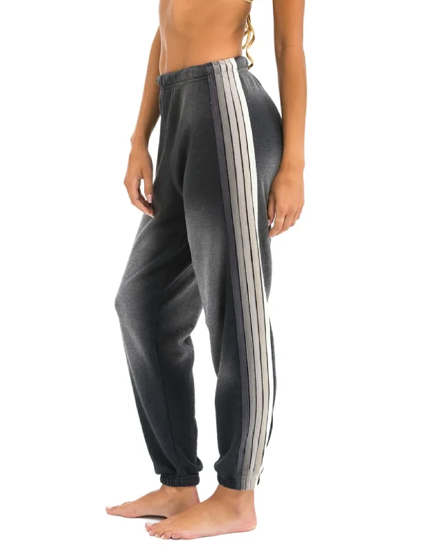 women's spring pants5 Stripe Women's Sweatpants, Faded Smoke