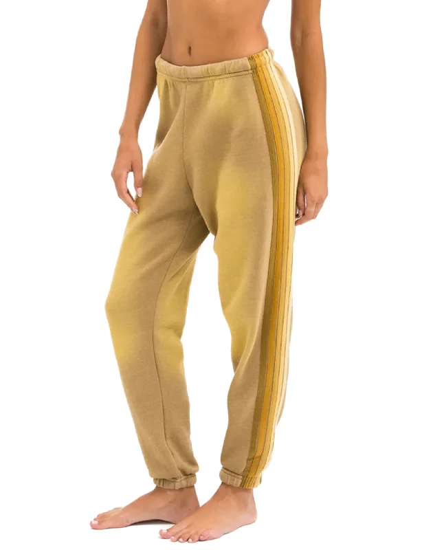 women's clubbing pants5 Stripe Women's Sweatpants, Faded Tan