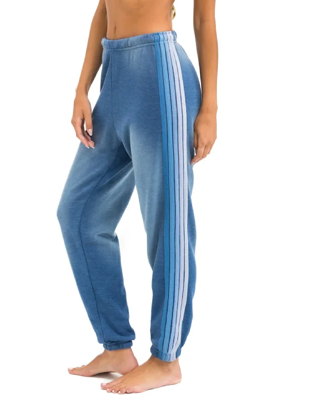 women's yoga pants5 Stripe Women's Sweatpants, Faded Water