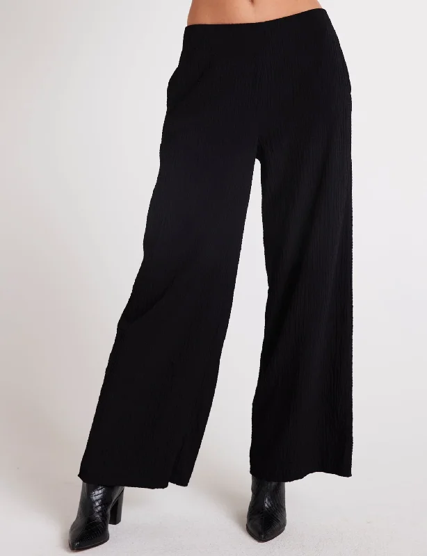 women's distressed denim pantsClean Wide Leg Pant, Black