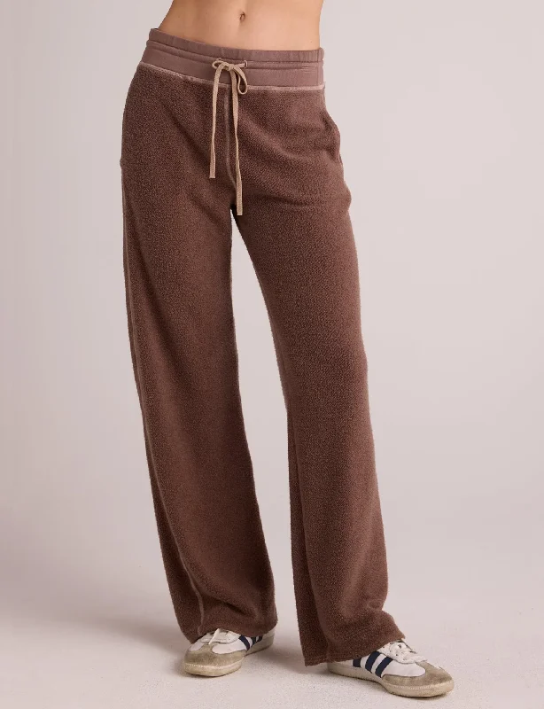 women's wide-leg pantsFrench Terry Wide Leg Sweatpant, Mocha Mist