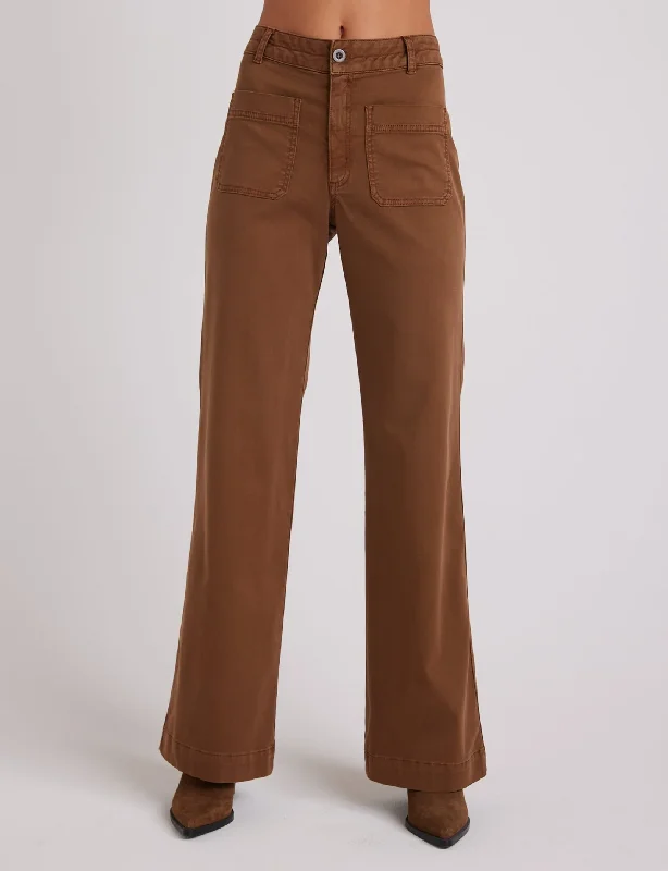 women's active pantsLola Two Pocket Wide Leg Pant, Spiced Brown