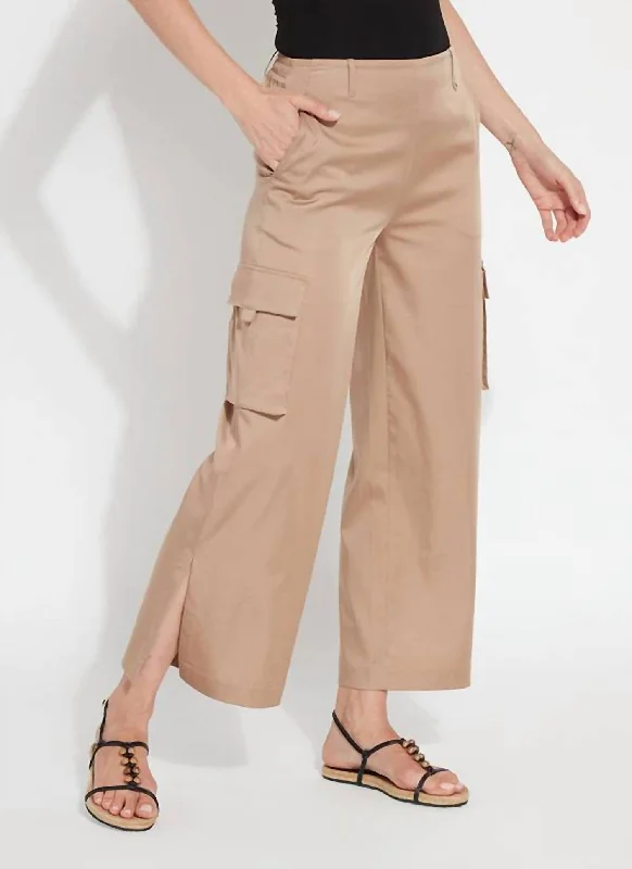 women's luxury pantsCalypso Ankle Cargo Pant In Tanned