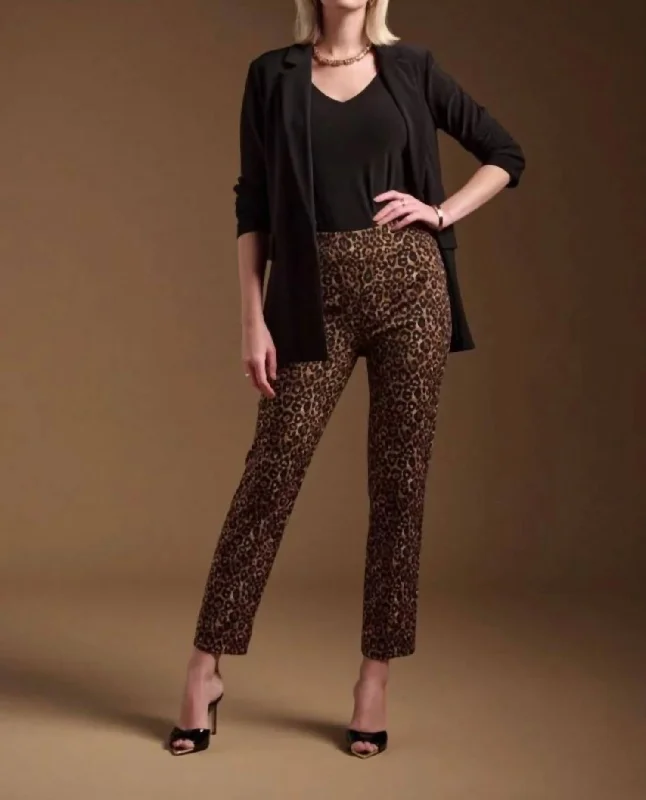 women's embroidered pantsCheeta Pants In Beige Black