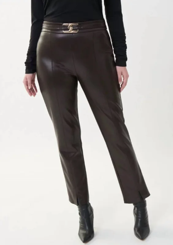 women's petite pantsLeather Pants In Mocha