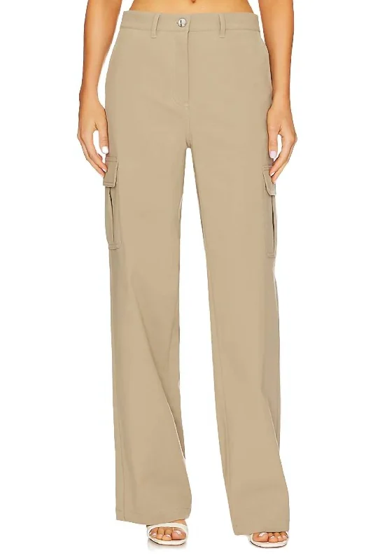 women's cotton pantsNeoteric Twill Cargo Pant In Bark