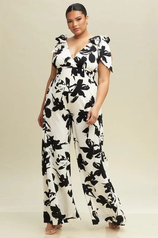 women's leather pantsPosh Floral Jumpsuit