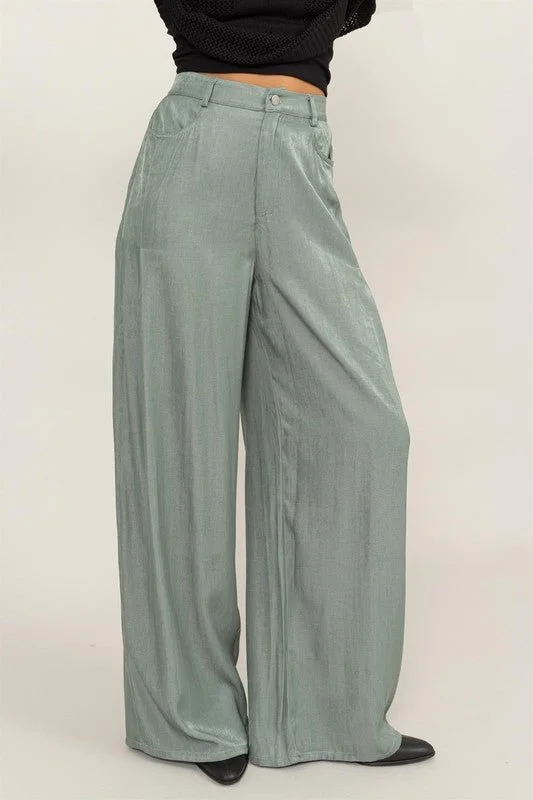 women's bridal pantsSage High- waist wide pants