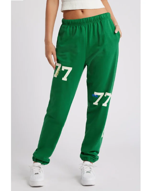 women's skiing pantsMy Good Luck Sweatpants, Green