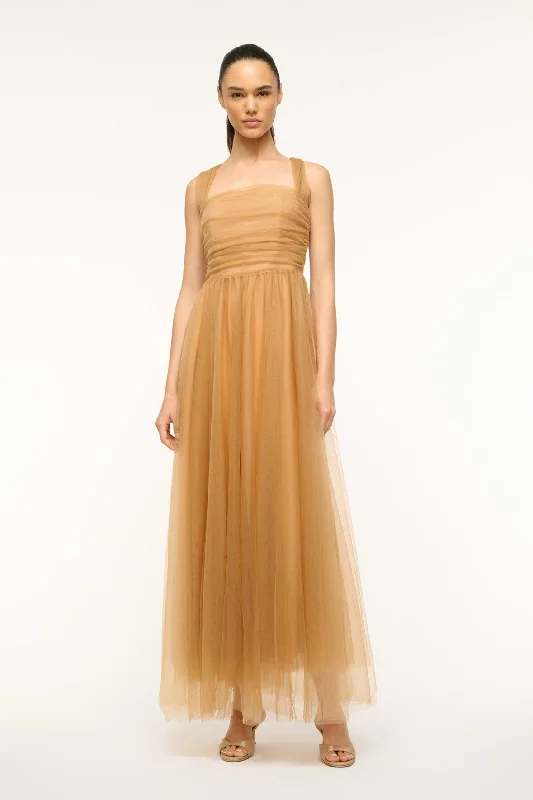 women's body-skimming dressesANTONIA DRESS | CAMEL