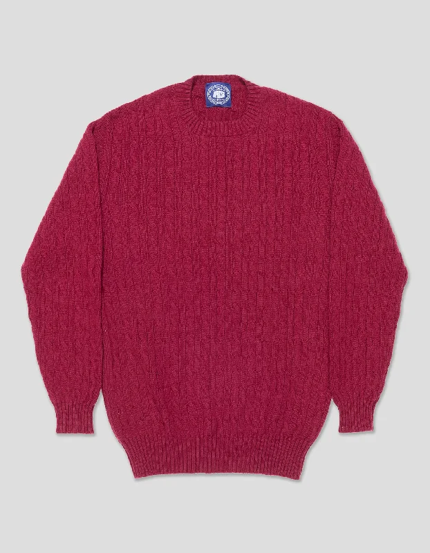 women's A-line dressesBURGUNDY CASHMERE CABLE