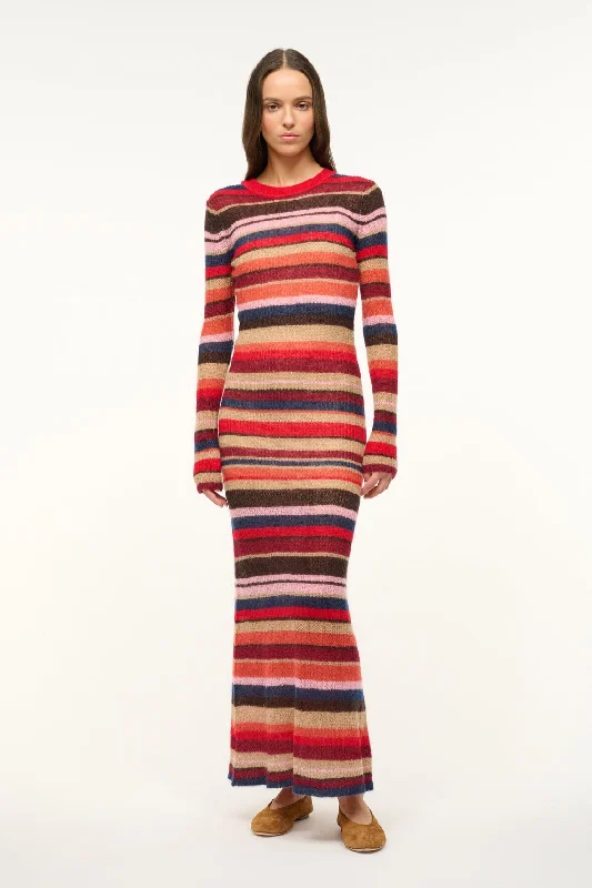 women's affordable dressesEIZA DRESS | AUTUMNAL FADED STRIPE