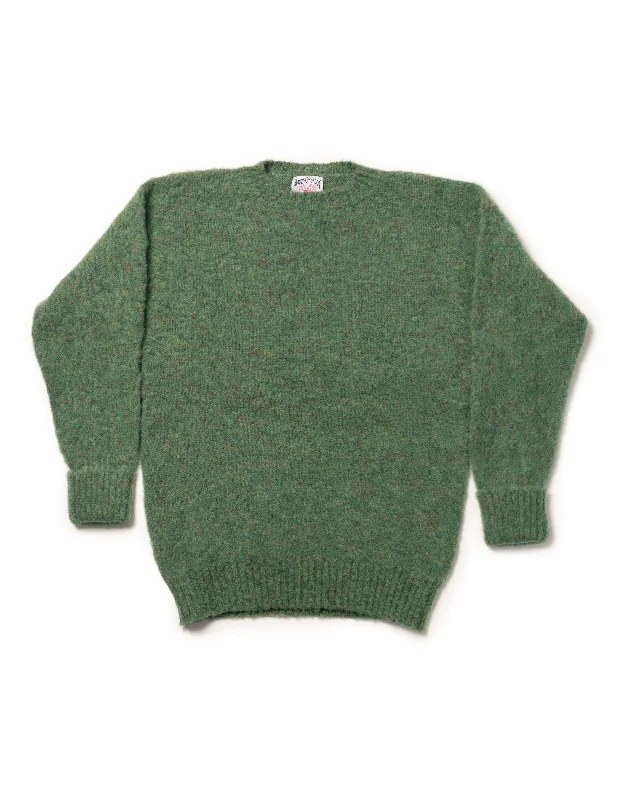 women's flutter-sleeved dressesSHAGGY DOG SWEATER GREEN MIX - CLASSIC FIT